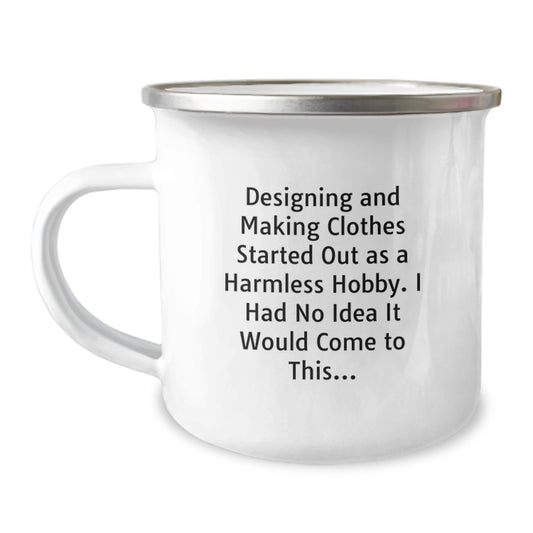 Christmas Gift for Her Designing and Making Clothes Camping Mug Present - Image 1