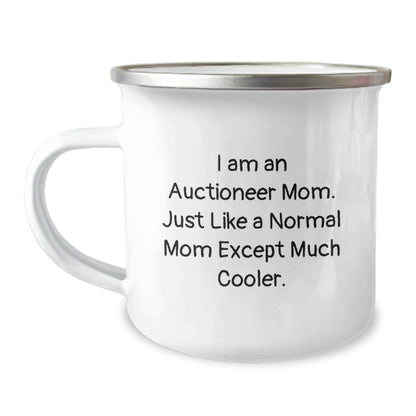 Funny Auctioneer Gifts for Camping Mug - I Am An Auctioneer Mom Gifts from Family - Image 1