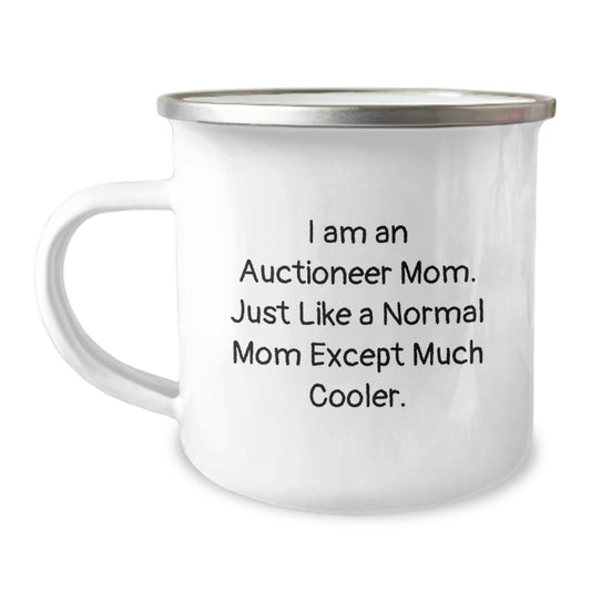 Funny Auctioneer Gifts for Camping Mug - I Am An Auctioneer Mom Gifts from Family - Image 1