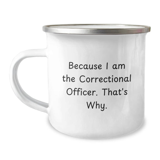 Correctional Officer Gift for Him - Keepsake Camping Mug with Bold - Image 1