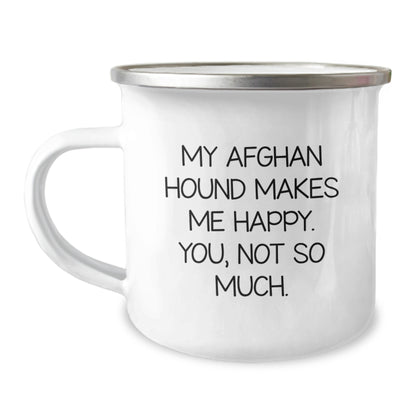 Afghan Hound Dog Camping Mug Gifts from Friends, Funny Quote, Birthday Unique Presents for Afghan Hound Dog Lovers - Image 1