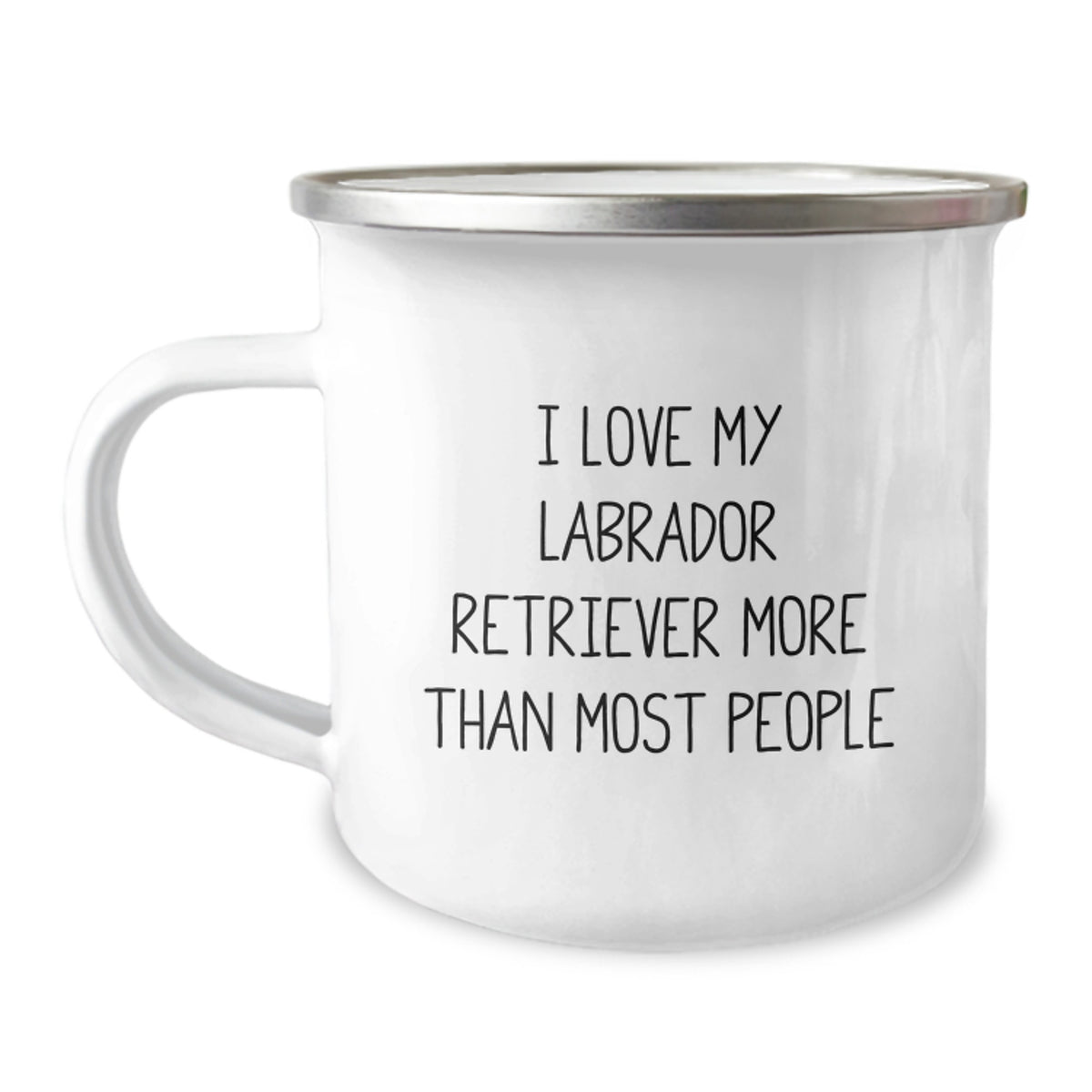 Labrador Retriever Dog Lovers Camping Mug, Gifts from Friends for Birthday, I Love My Labrador Retriever More Than Most People Funny Quote, Gifts for Labrador Retriever Dog Enthusiasts - Image 1