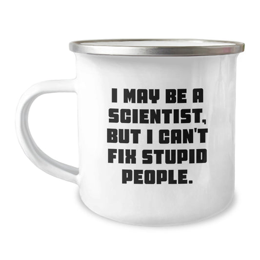 Funny Scientist Gifts for Men, Women, or Friends - 'I May Be A Scientist, But...' Quote on Camping Mug, Perfect for Graduation - Image 1