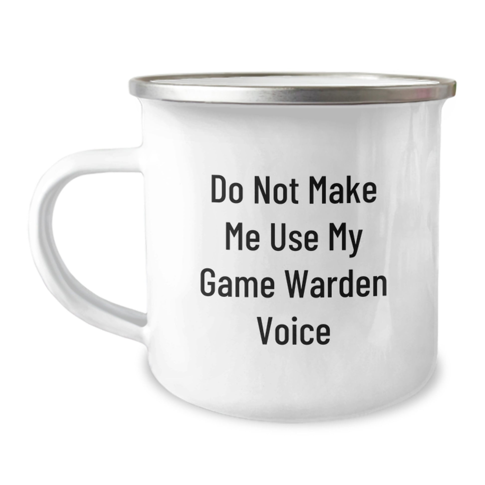 Funny Game Warden Gifts from Friends for Christmas Unique Mugs with Do Not Make Me Use My Game Warden Voice Quote - Image 1