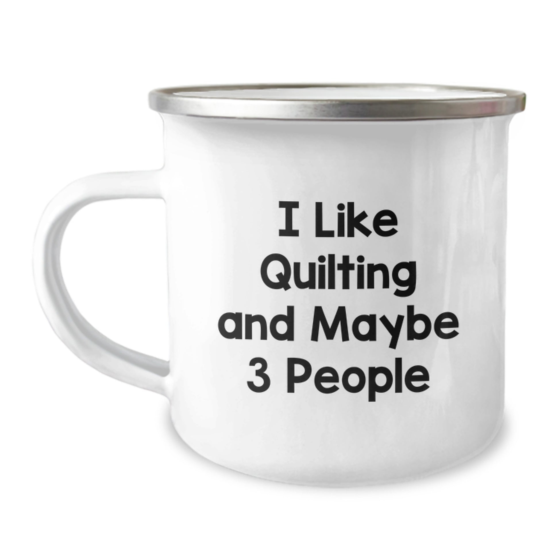 Funny Quilting Gifts for Quilting Friends from Family - Quilting Inspired Camping Mug - Image 1