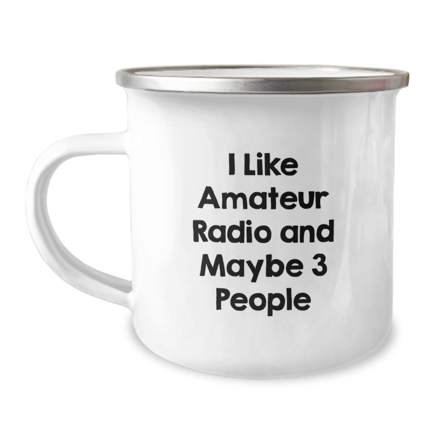 Funny Amateur Radio Enthusiast Gifts for Men, Unique Christmas Memorable Presents from Friends, Cute Camping Mug, I Like Amateur Radio And Maybe 3 People - Image 1