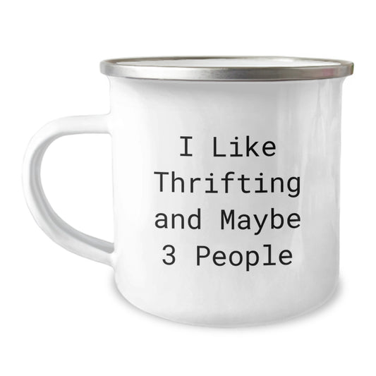 Gifts from Thrifting Enthusiasts for Friends and Family, Funny Camping Mug for Christmas Unique Gifts - Image 1