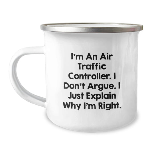 Funny Air Traffic Controller Gifts from Friends for Men - Camping Mug 'I'm Right' - Birthday Unique Gifts - Image 1