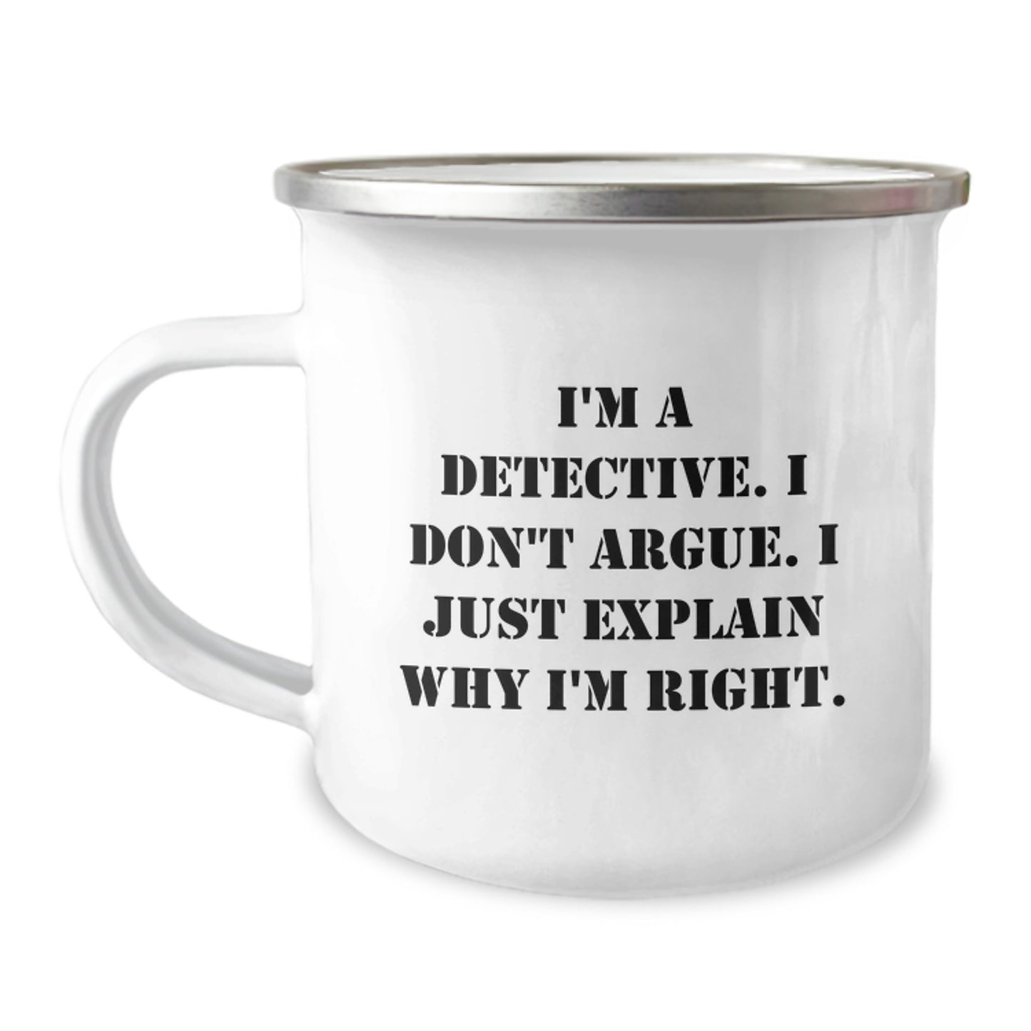Funny Detective Gifts from Men to Friends - Camping Mug Christmas Unique Presents - Image 1