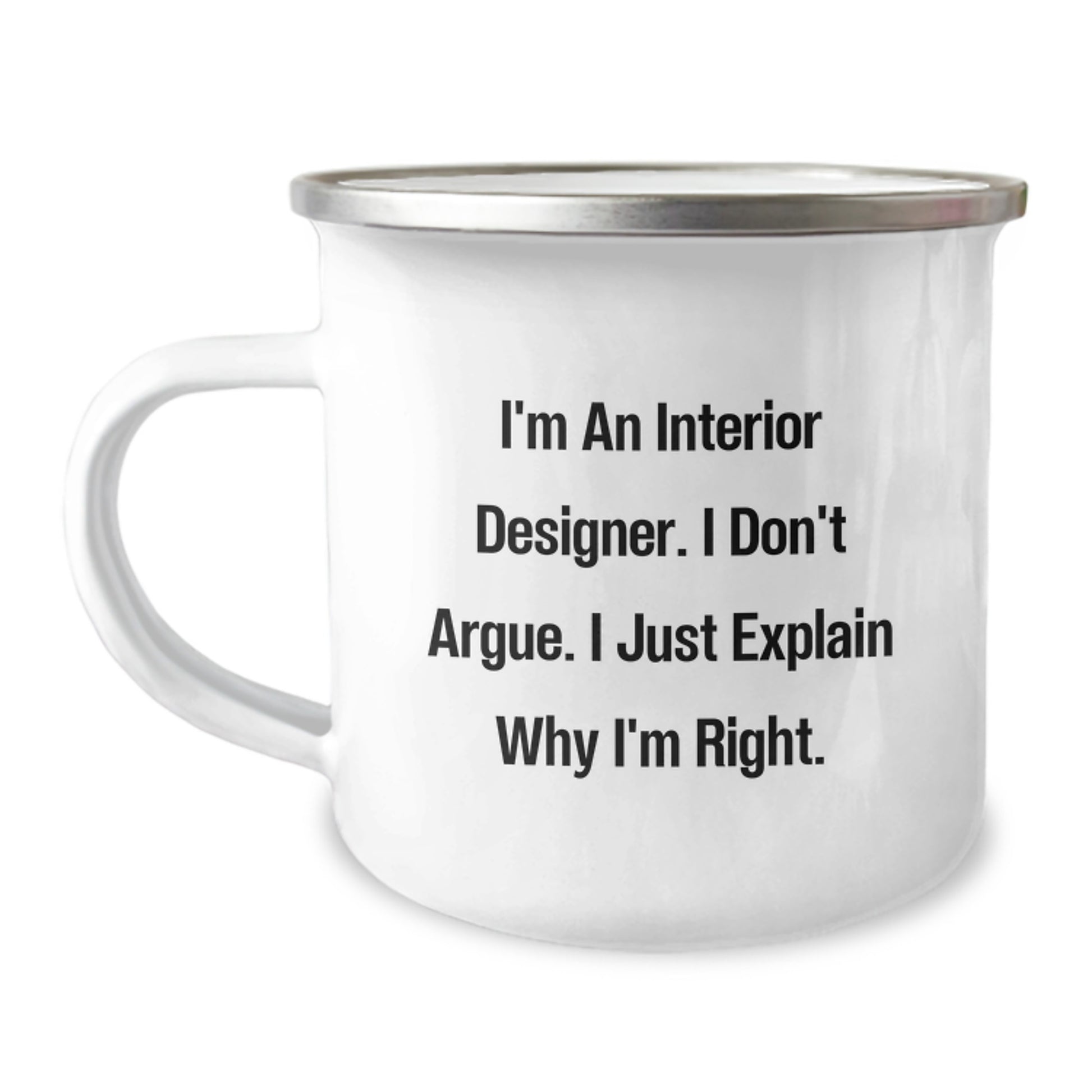 Funny Interior Designer Gifts from Friends, Interior Designer's Birthday Unique Ideas with Quote, Camping Mug for Him or Her - Image 1