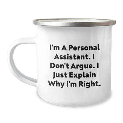 Funny Personal Assistant Gifts for Men - Camping Mug Christmas Unique Presents from Coworkers - Image 1