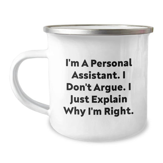 Funny Personal Assistant Gifts for Men - Camping Mug Christmas Unique Presents from Coworkers - Image 1