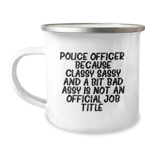 Police Officer Funny Camping Mug Gifts for Him from Friends and Family at Christmas - Image 1