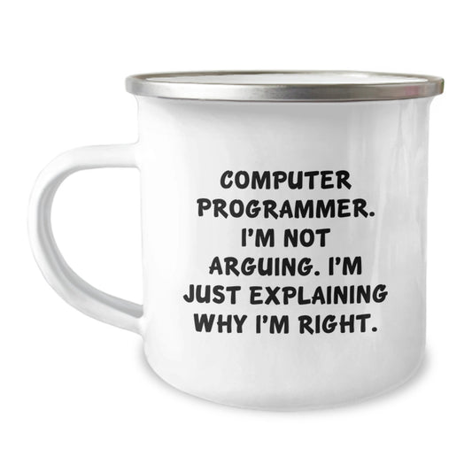 Funny Computer Programmer Gifts from Friends for Men, 'I'm Not Arguing, I'm Just Explaining Why I'm Right' Computer Programmer Birthday Unique Gifts - Image 1