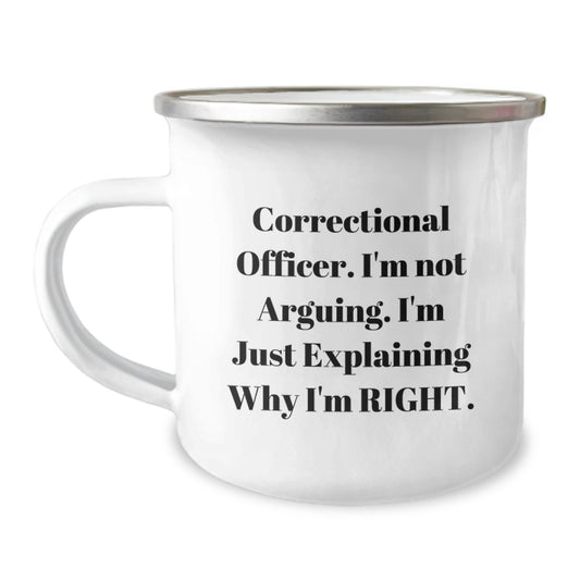 Funny Correctional Officer Gifts, Correctional Officer Humor Camping Mug, Gifts from Friends, Gifts for Correctional Officer Birthday - Image 1