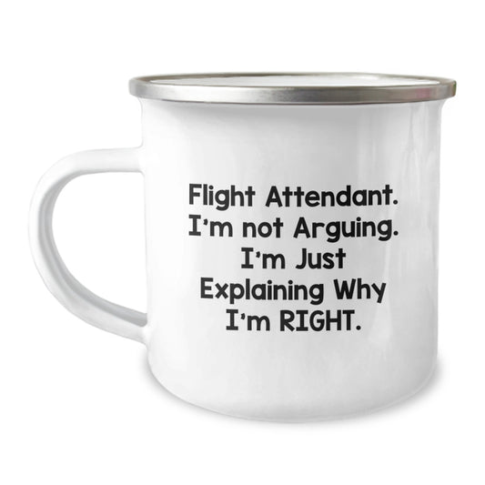 Flight Attendant Gifts for Birthday, Funny Camping Mug - 'I'm Not Arguing. I'm Just Explaining Why I'm Right.' from Friends - Image 1
