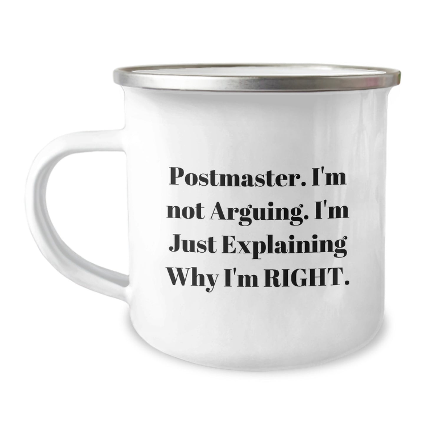 Funny Postmaster Gifts from Friends, Unique Christmas Unique Gifts for Postmaster, Camping Mug with Inspirational Quote - Image 1