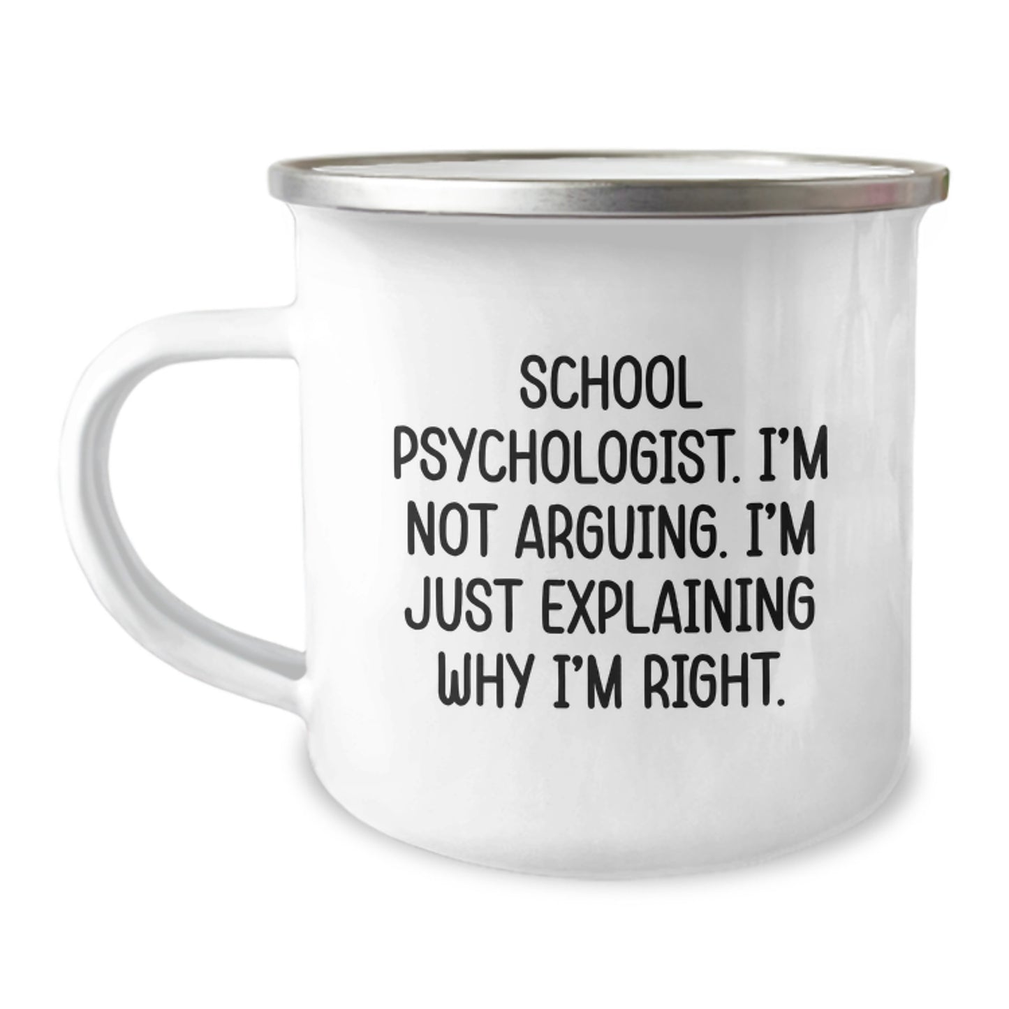 Funny Sarcastic School Psychologist Gifts for Men - Camping Mug, Perfect for Christmas Unique Gifts from Friends or Coworkers - Image 1