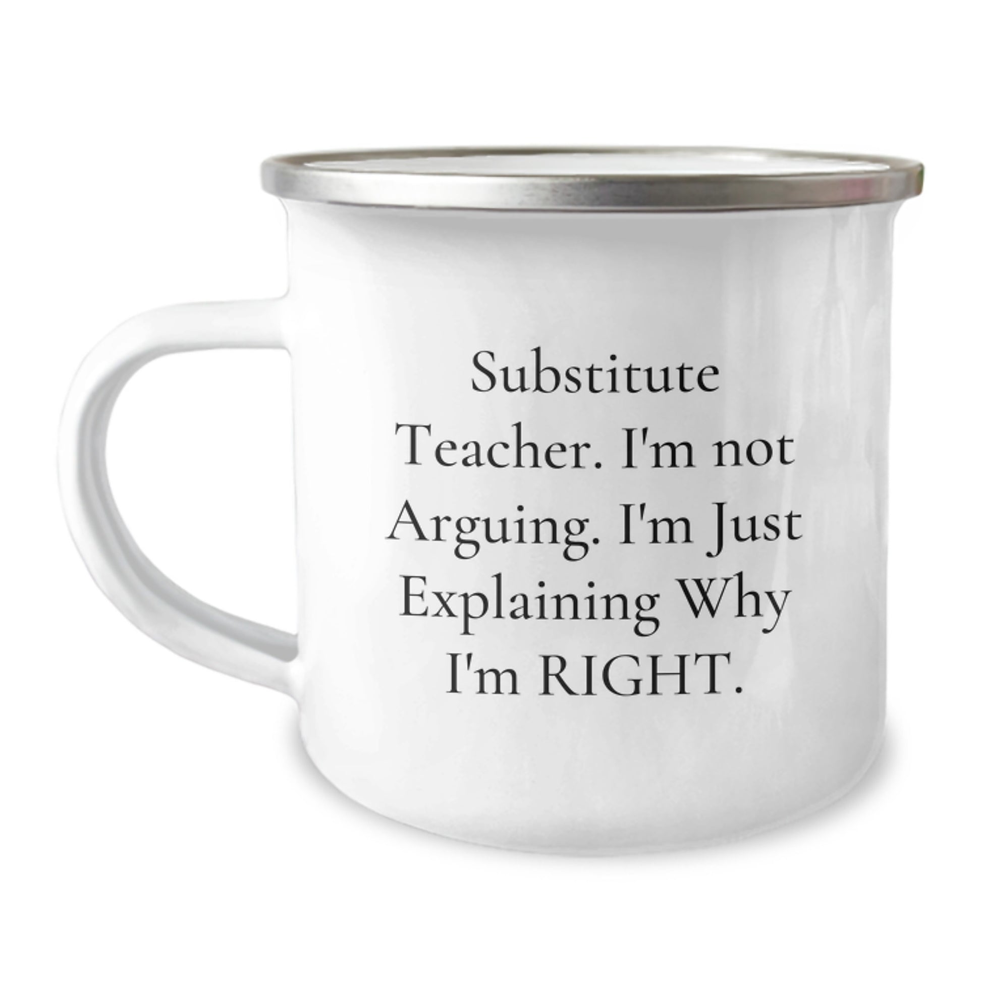 Funny Substitute Teacher Gifts from Coworkers, Inspirational Camping Mug for Substitute Teacher, Christmas Unique Gifts - Image 1