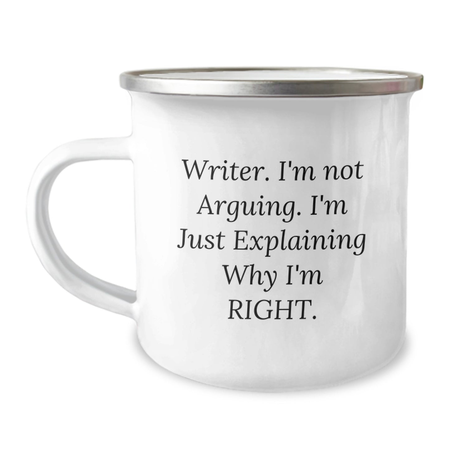Writer Inspired Camping Mug, Funny Quote Gifts for Writers, Unique Christmas Unique Gifts from Friends, Funny Writer Mug for Writers, Camping Mug for Him or Her - Image 1
