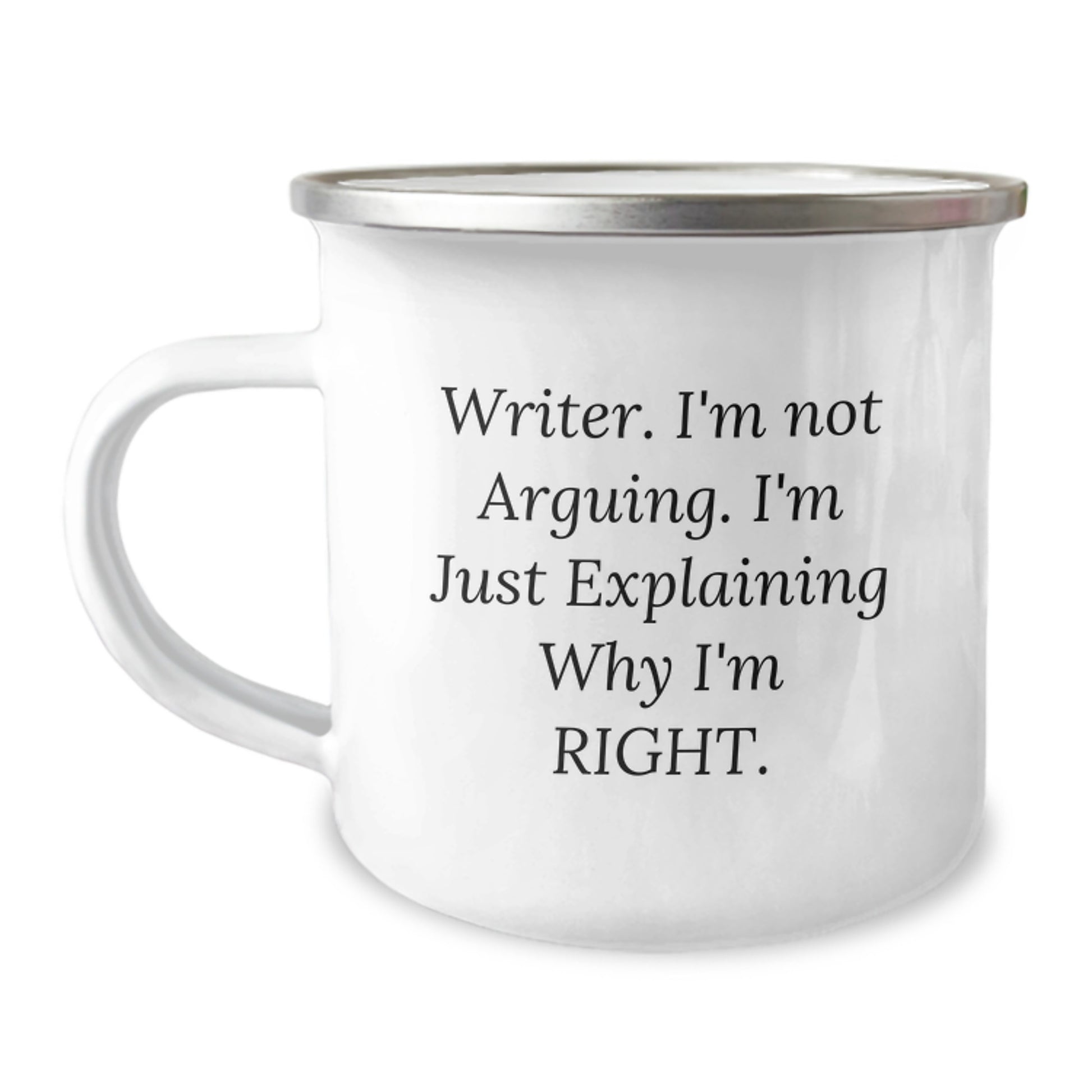 Writer Inspired Camping Mug, Funny Quote Gifts for Writers, Unique Christmas Unique Gifts from Friends, Funny Writer Mug for Writers, Camping Mug for Him or Her - Image 1