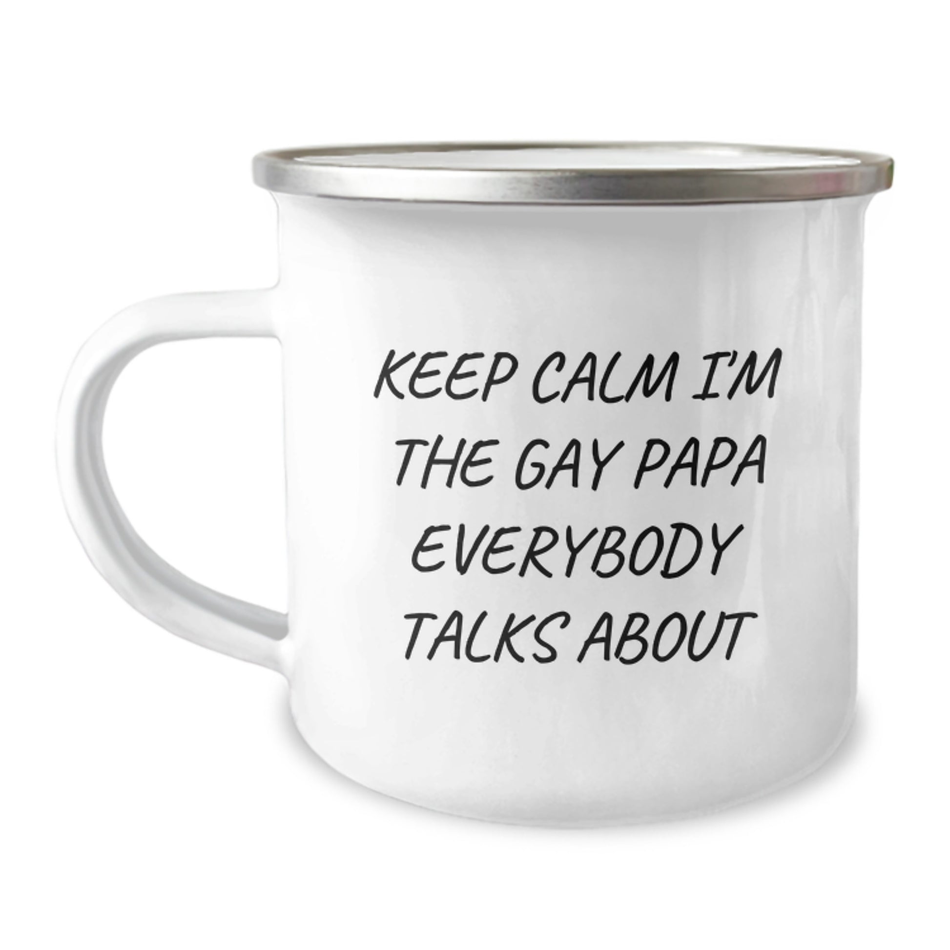 Funny Papa Gifts for Christmas - Keep Calm I'm The Gay Papa Mug, Camping Mug for Papa from Family, Friends, Men, Women, Christmas Unique Gifts - Image 1