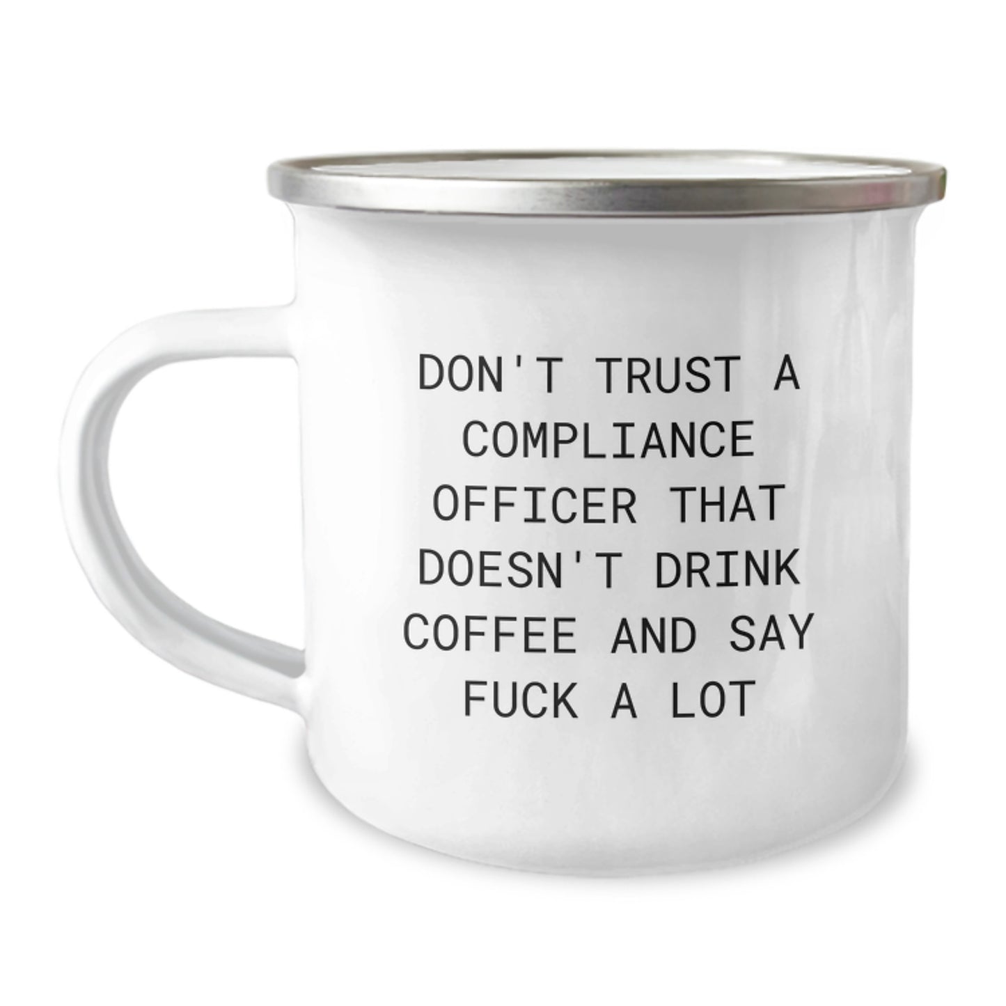 Funny Compliance Officer Gifts for Men - Gifts from Friends, Sarcastic Camping Mug, 12 oz Stainless Steel, Holiday Cheer for Coworkers, Compliance Officer Christmas Unique Gifts - Image 1