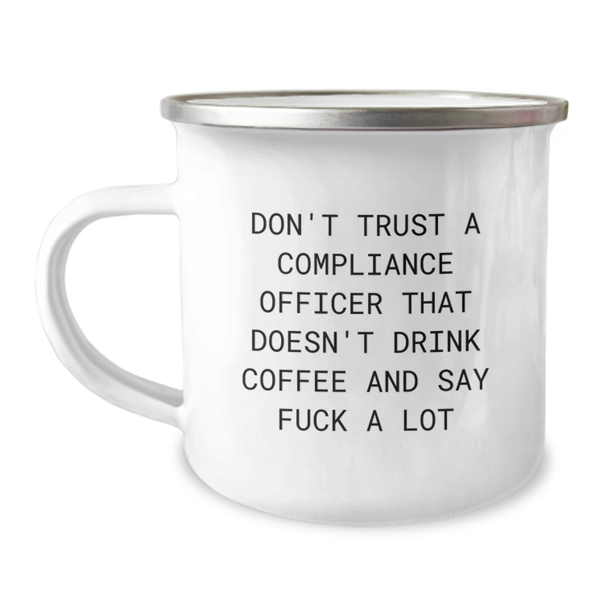 Funny Compliance Officer Gifts for Men - Gifts from Friends, Sarcastic Camping Mug, 12 oz Stainless Steel, Holiday Cheer for Coworkers, Compliance Officer Christmas Unique Gifts - Image 1