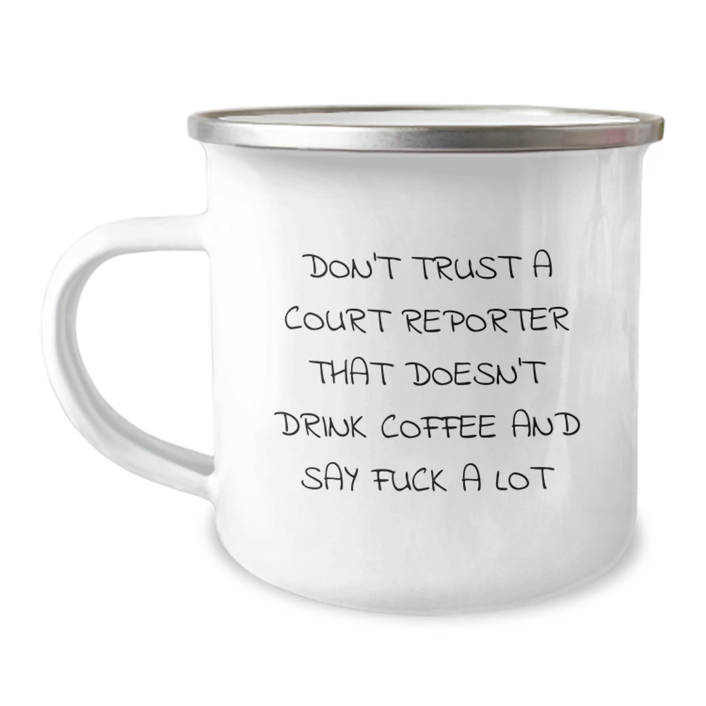 Funny Court Reporter Gifts for Men, Court Reporter Camping Mug for Christmas Unique Presents from Friends to Coworkers - Image 1