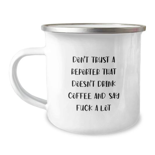 Reporter Coffee Lover Mug Funny Valentine's Gifts from Friends to Reporter - Image 1