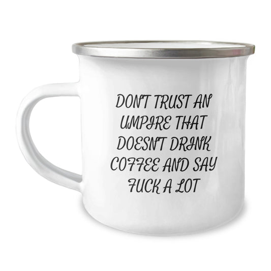 Funny Umpire Gifts for Him - Umpire Themed Camping Mug for Christmas Unique Gifts from Men to Umpire Friends - Image 1