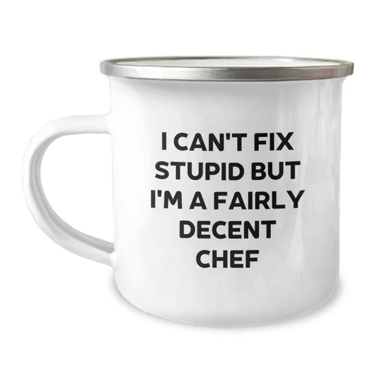 Funny Chef Gifts For Men - I'm A Fairly Decent Chef - Camping Mug Gifts from Friends for Birthday - Image 1