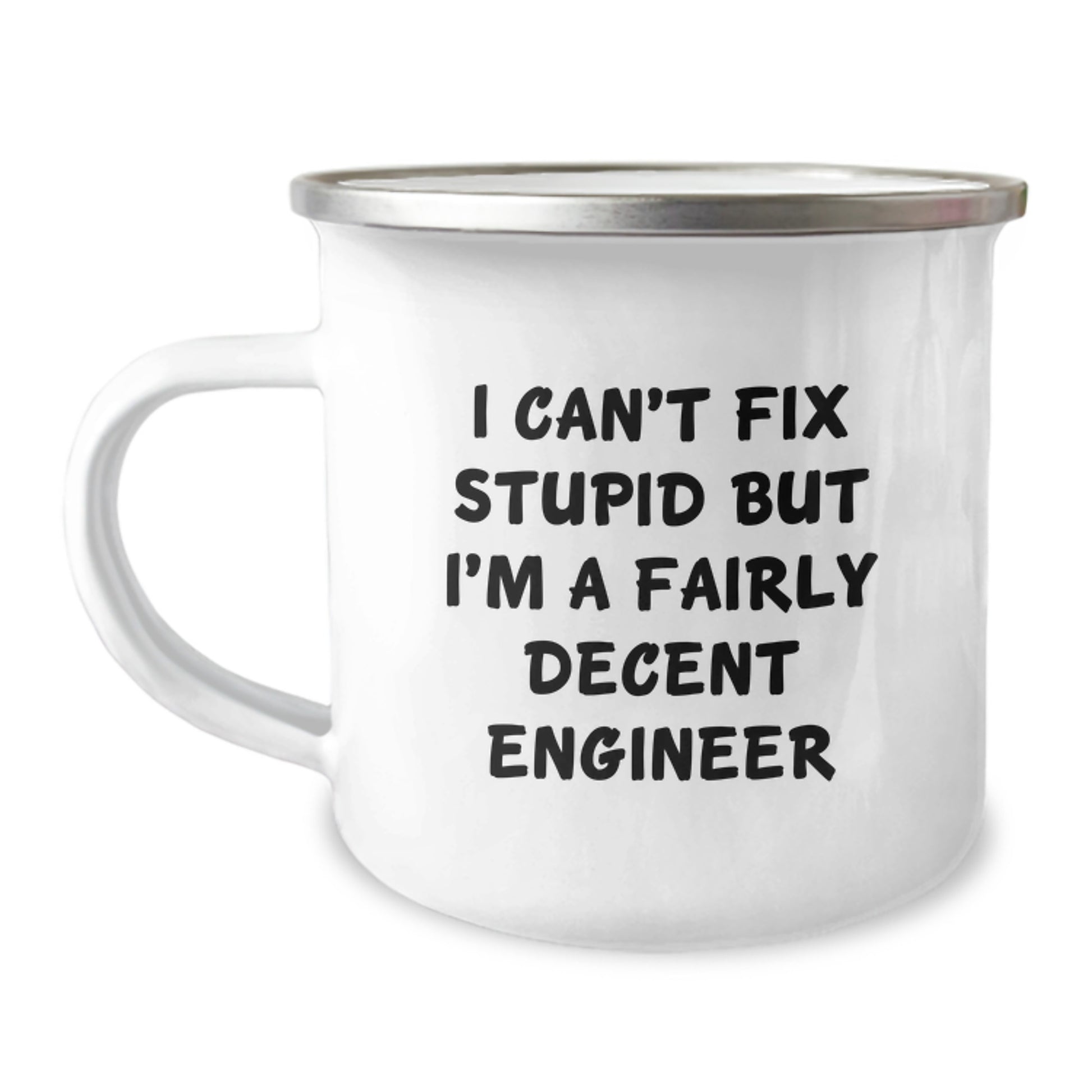 Funny Engineer Gifts for Men - 'I Can't Fix Stupid' Christmas Unique Mugs from Friends and Family - Image 1