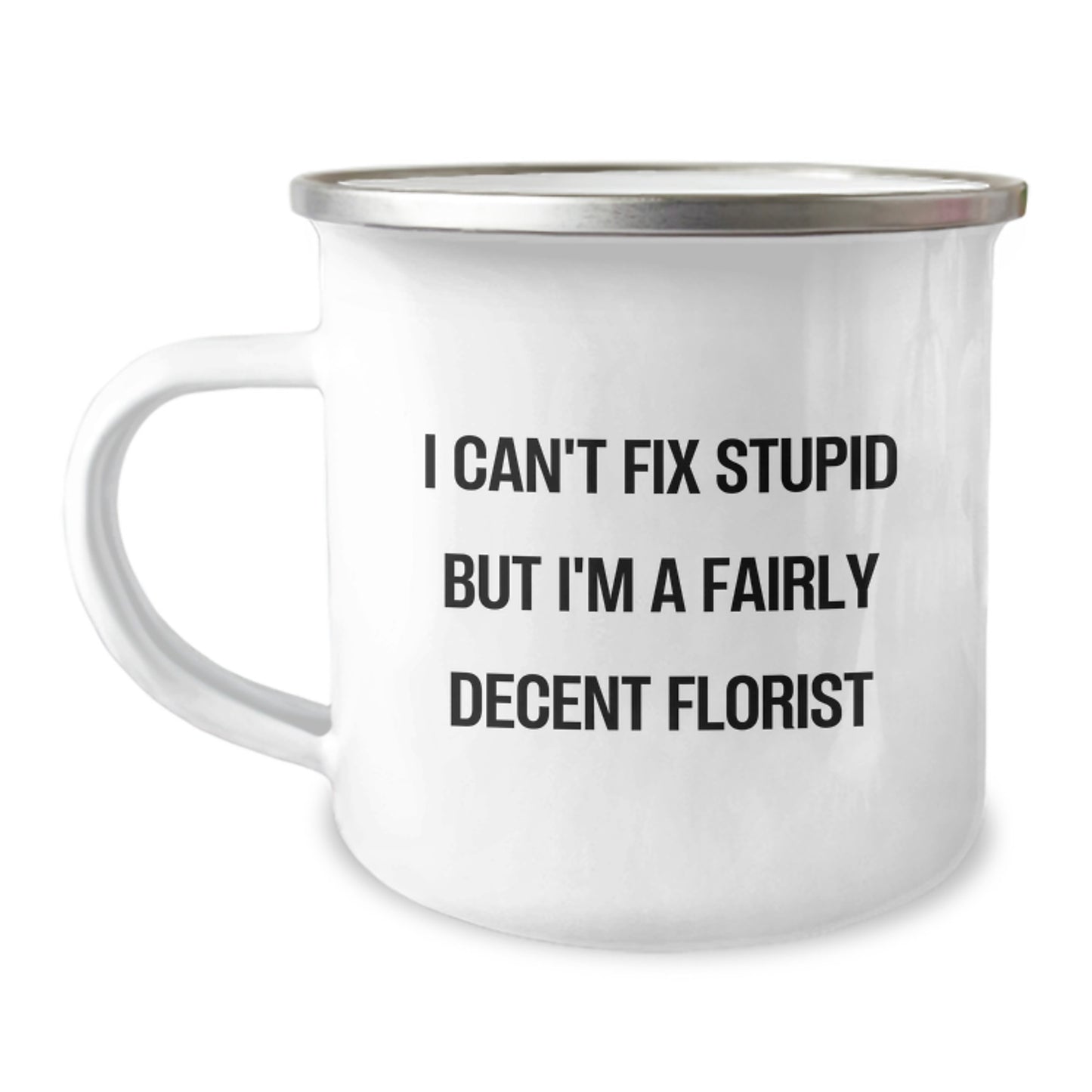 Funny Florist Gifts for Men Women Friends Coworkers Family from a Decent Florist Camping Mug - Image 1