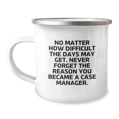 Unique Gifts for Case Manager, Funny Camping Mug, Birthday Unique Gifts from Friends to Case Manager - Image 1