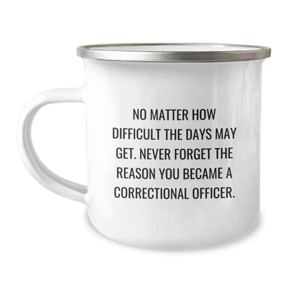 Correctional Officer Gifts from Family - Funny Camping Mug for Correctional Officer Men on Valentine's Unique - Image 1
