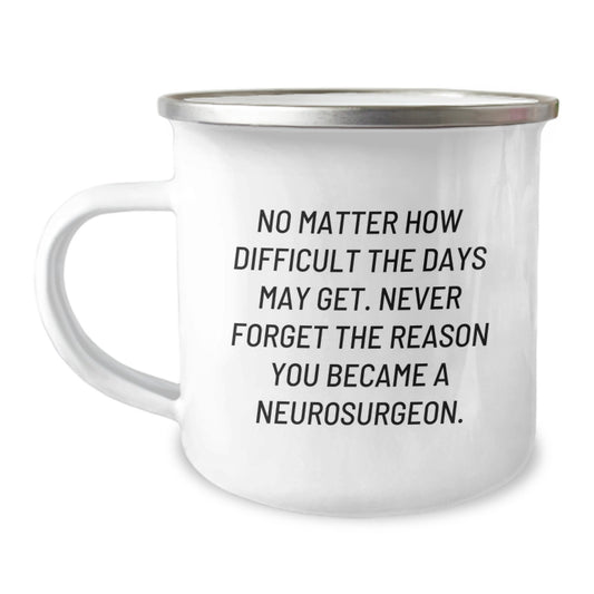 Funny Neurosurgeon Gifts for Men, Unique Camping Mug for Christmas Unique Gifts from Friends, Family, or Coworkers with Inspirational Quote - Never Forget The Reason You Became A Neurosurgeon. - Image 1