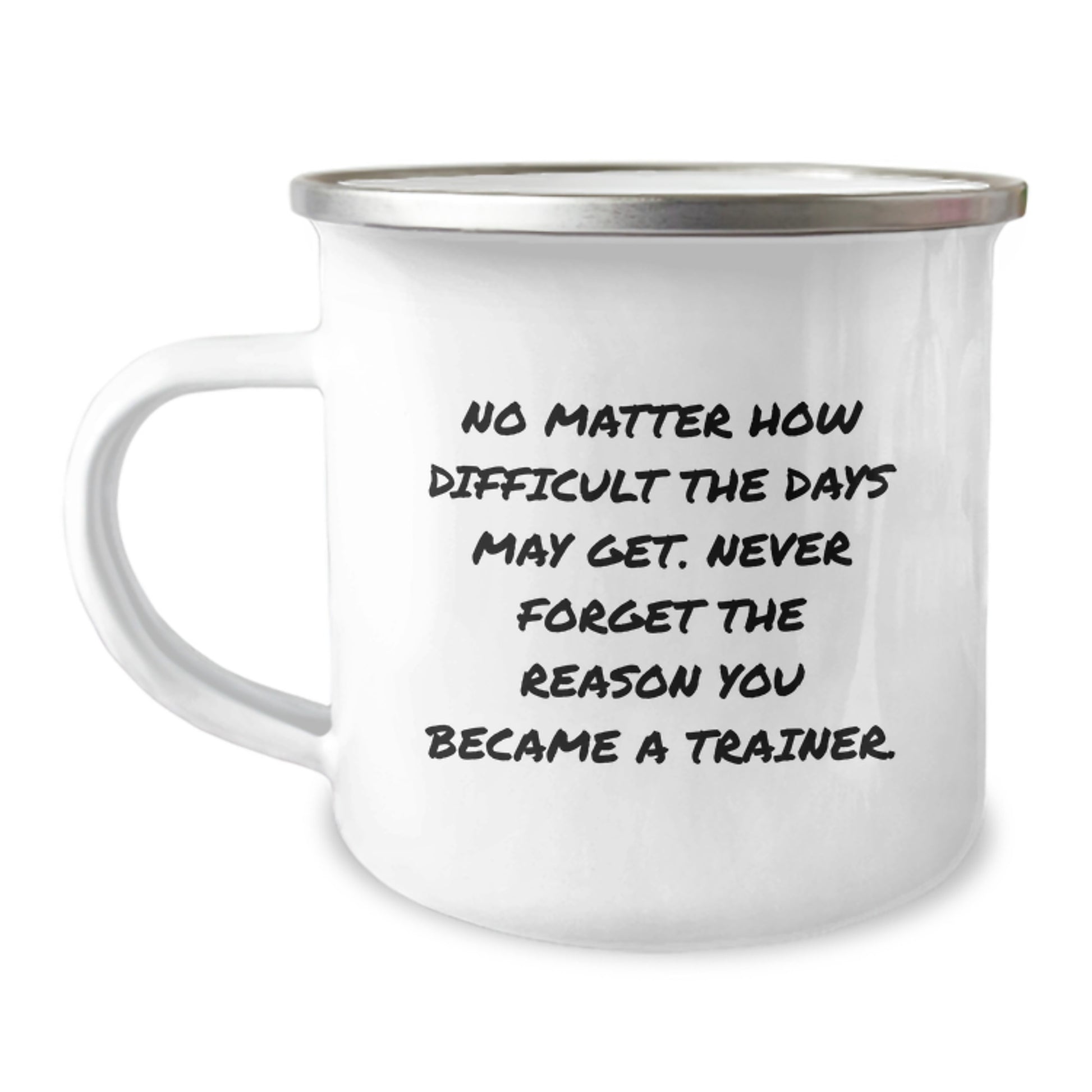 Christmas Inspirational Gifts from Friends for Trainers, Funny Trainer Camping Mug, Unique Trainer Coffee Mug - Image 1