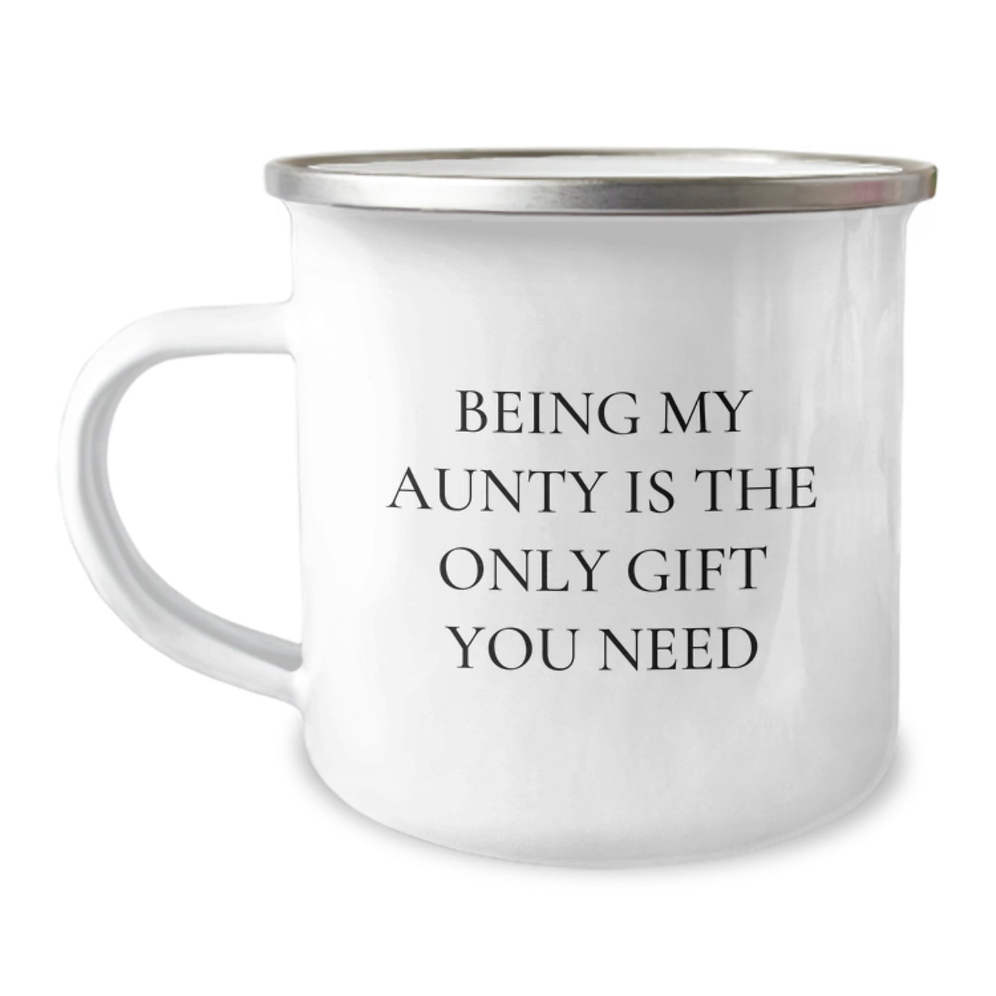 Funny Aunty Camping Mug Gifts from Family for Valentine's - Being My Aunty Is The Only Gift You Need - Image 1