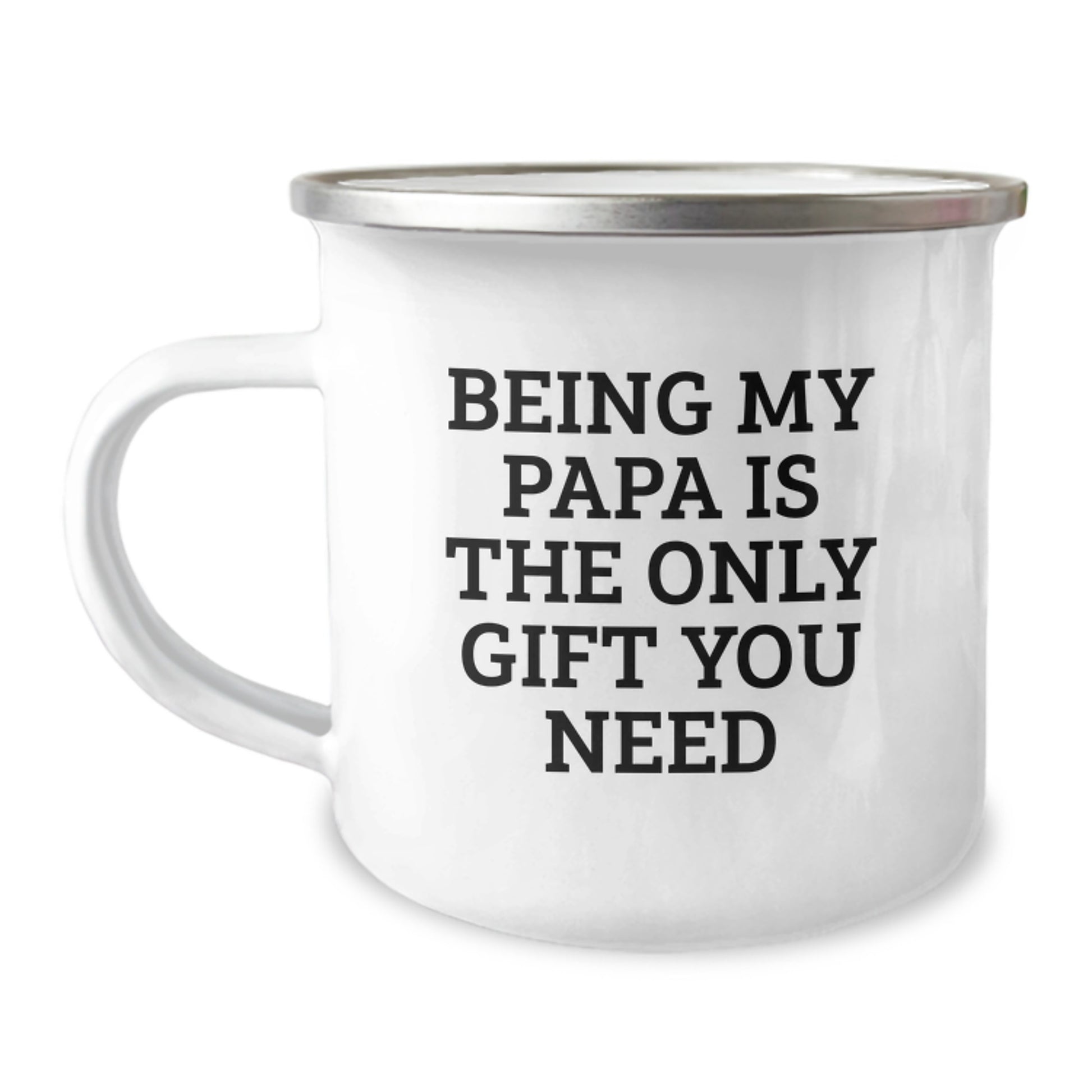 Funny Papa Gifts for Men - Being My Papa Is The Only Gift You Need, Unique Gifts from Family for Papa, Papa Camping Mug for Christmas - Image 1