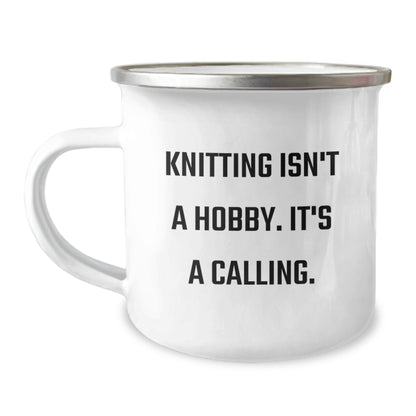 Funny Knitting Quotes Gifts from Family for Knitting Lovers - Mother's Day Unique Gifts - Camping Mug - Image 1
