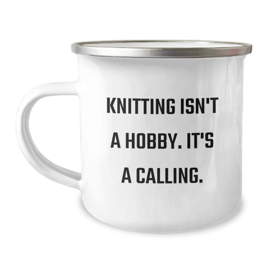 Funny Knitting Quotes Gifts from Family for Knitting Lovers - Mother's Day Unique Gifts - Camping Mug - Image 1