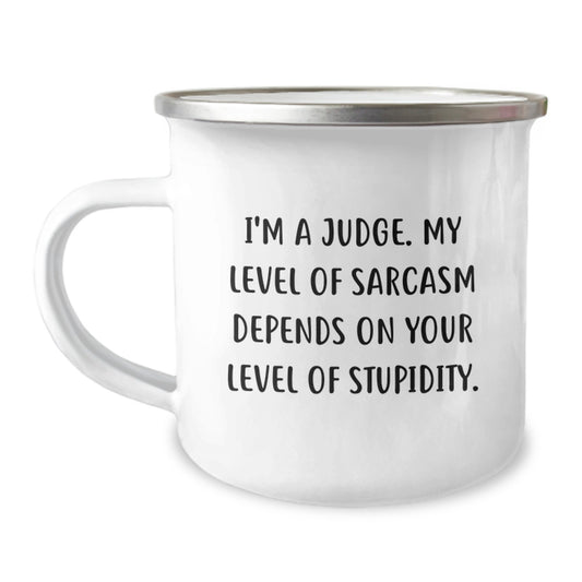 Funny Judge Gift for Judge, Unique Birthday Unique Gifts from Friends, Funny Camping Mug for Judge - Image 1