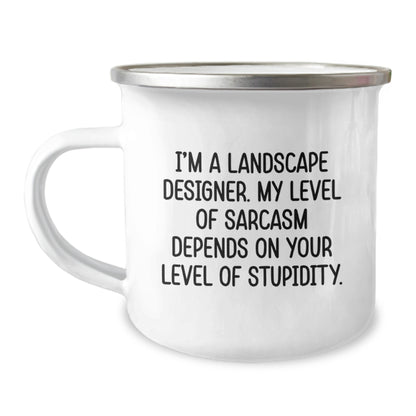 Funny Landscape Designer Gifts from Friends and Family - Sarcasm Level Mug for Mother's Day Unique - Image 1