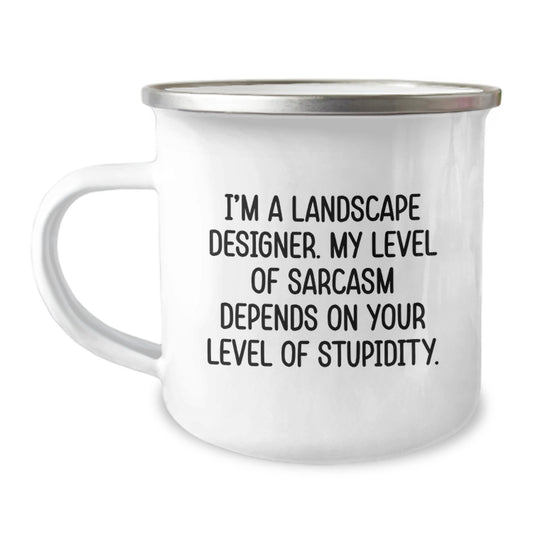 Funny Landscape Designer Gifts from Friends and Family - Sarcasm Level Mug for Mother's Day Unique - Image 1
