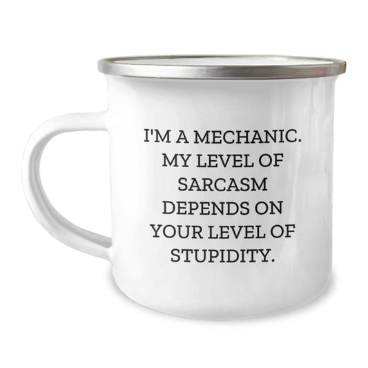Funny Mechanic Gifts from Dad Humor for Men - I'm A Mechanic Mug 12 oz, Stainless Steel with Enamel Finish for Father's Day Unique Gifts - Image 1