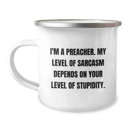Funny Preacher Gifts - I'm A Preacher, Gifts from Men to Preacher, Camping Mug for Preacher on Mother's Day, Unique and Humorous Preacher Mug - Image 1
