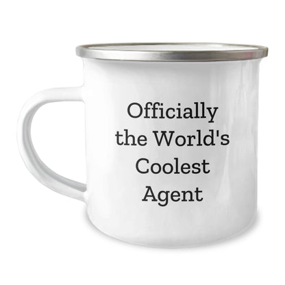 Funny Agent Gifts for Mom, Officially The World's Coolest Agent Stainless Steel Camping Mug, Unique Mother's Day Unique Gift from Family - Image 1