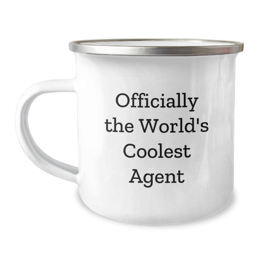 Funny Agent Gifts for Mom, Officially The World's Coolest Agent Stainless Steel Camping Mug, Unique Mother's Day Unique Gift from Family - Image 1