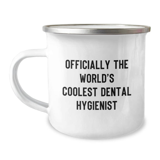 Funny Dental Hygienist Gifts for Men - Officially The World's Coolest Dental Hygienist Camping Mug, Perfect Unique Father's Day Unique Gift from Men to Dad - Image 1